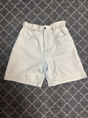 Gloria Vanderbilt Pale Blue High-Waist Denim Shorts